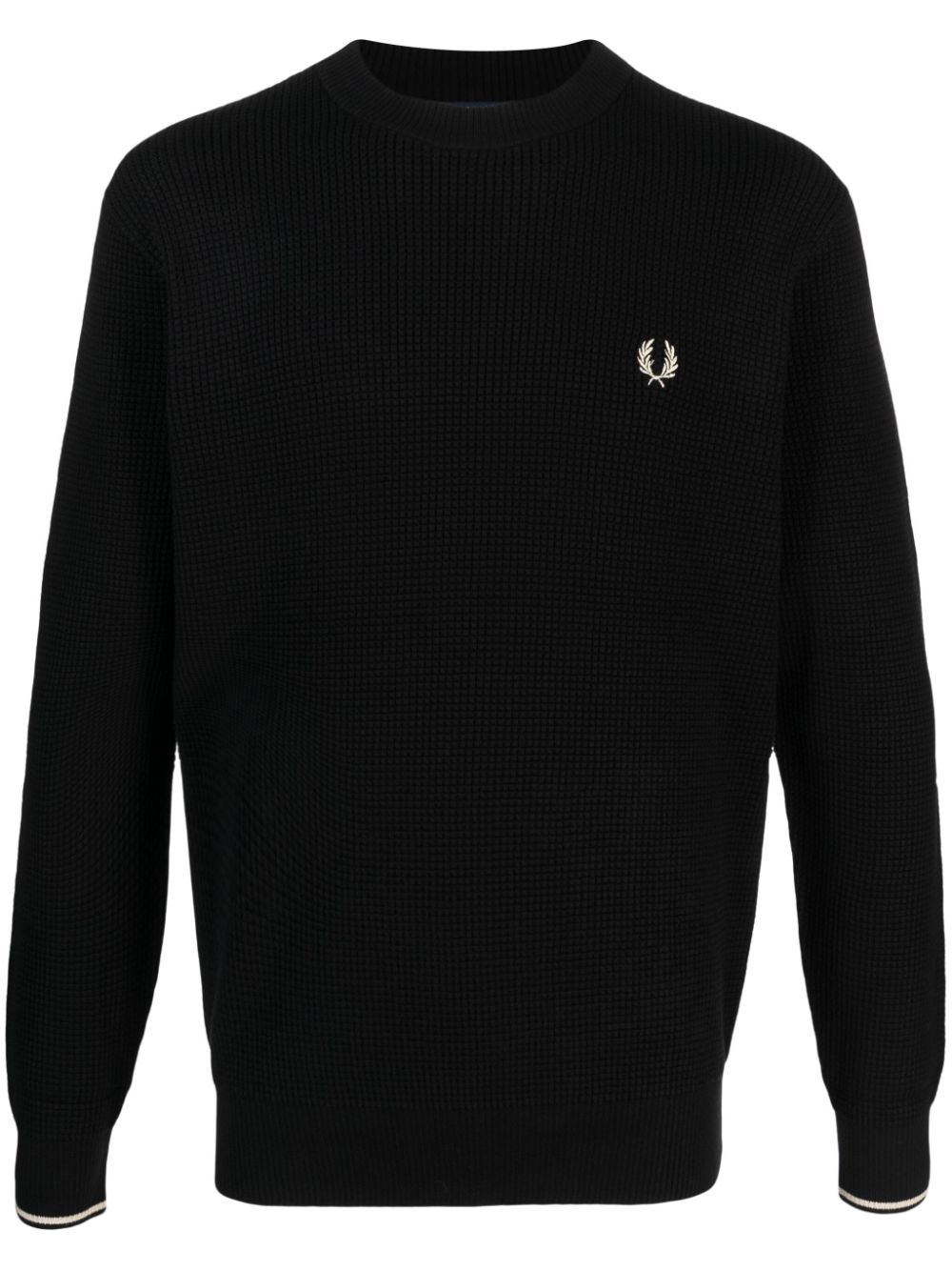 FRED PERRY Logo Cotton Crewneck Jumper