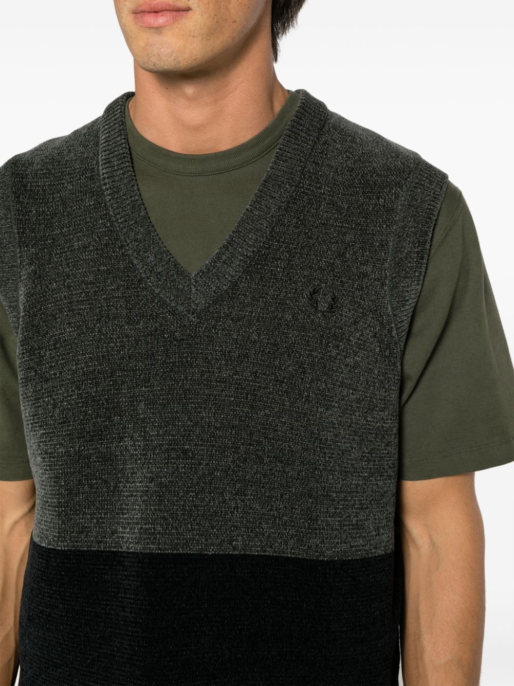 FRED PERRY Mini Colourblock Chenille Tank Top