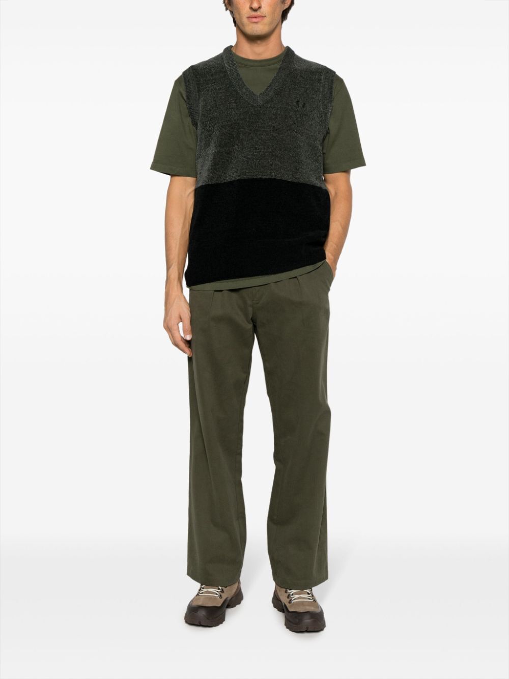 FRED PERRY Mini Colourblock Chenille Tank Top