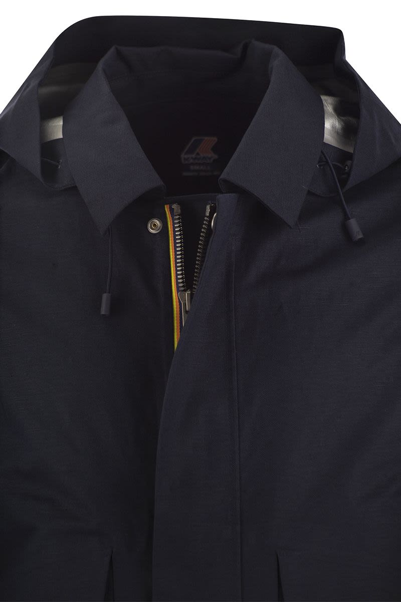 K-WAY Men's Cotton-Linen Blend Mini Jacket