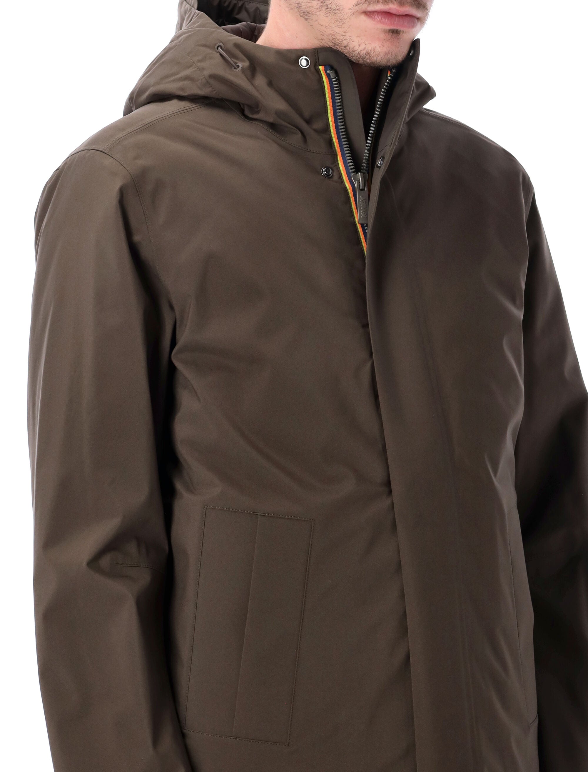 K-WAY Men's Bonded Padded Winter Jacket - Size L