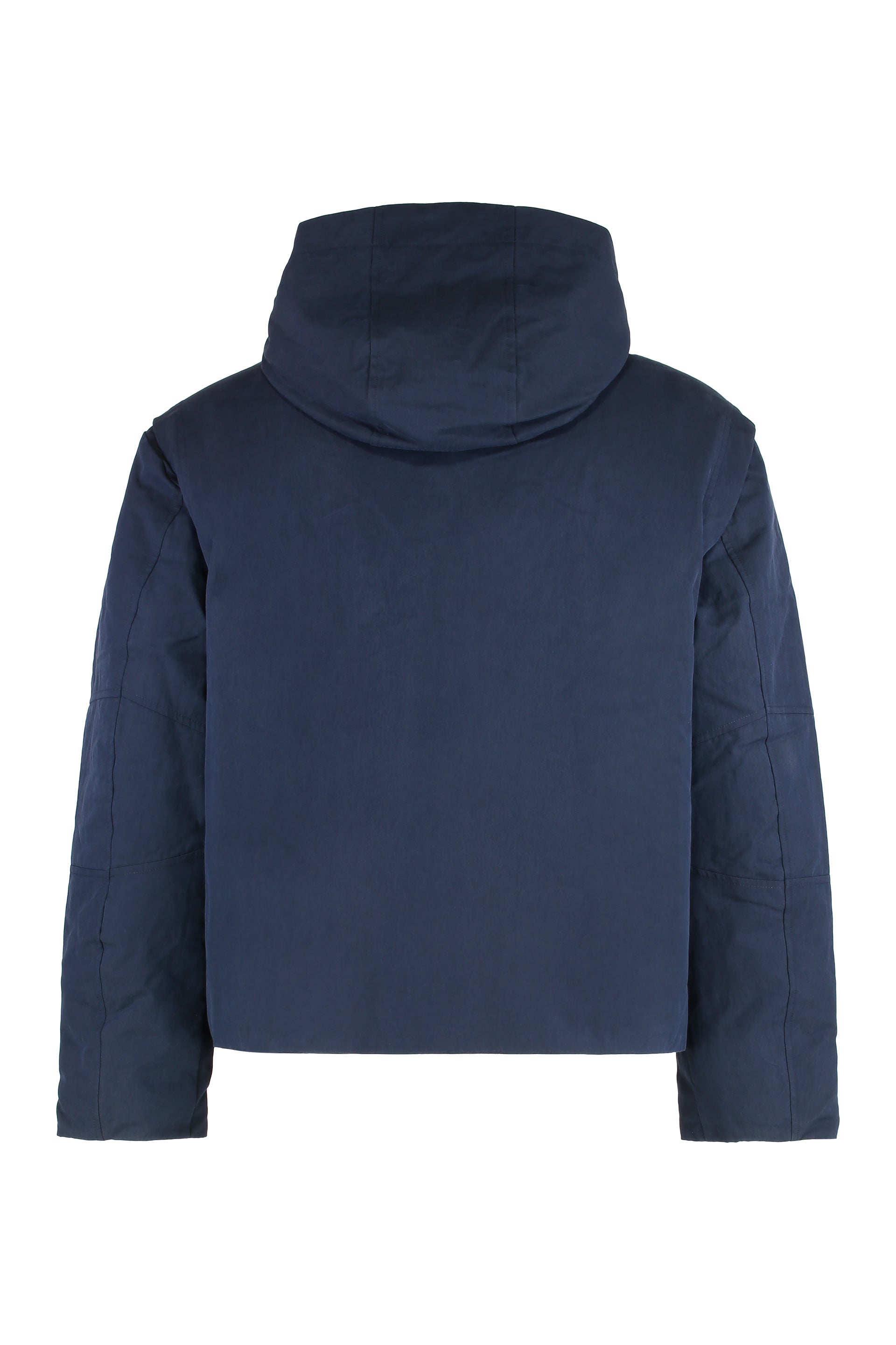 K-WAY Men's Padded Short Parka Jacket with Adjustable Hood