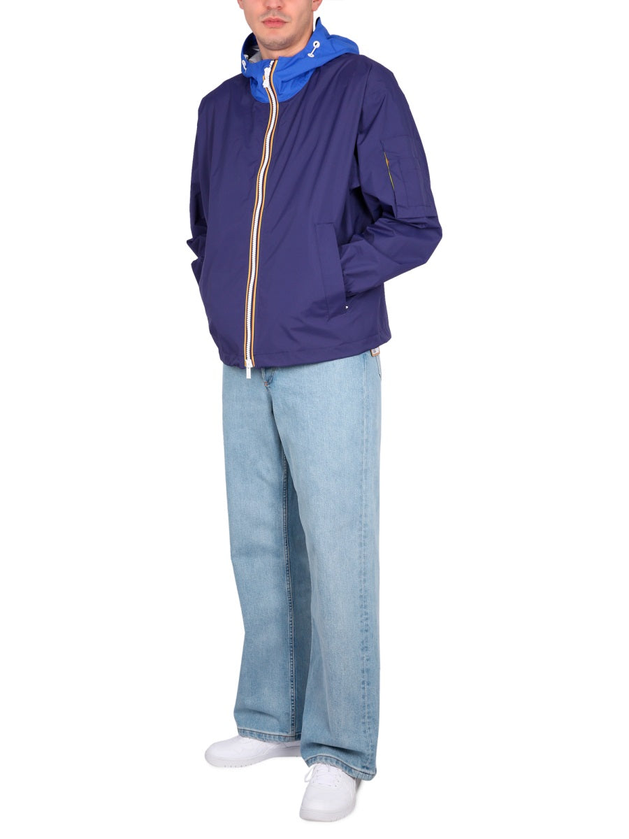 K-WAY High Neck Hooded Jacket for All Seasons