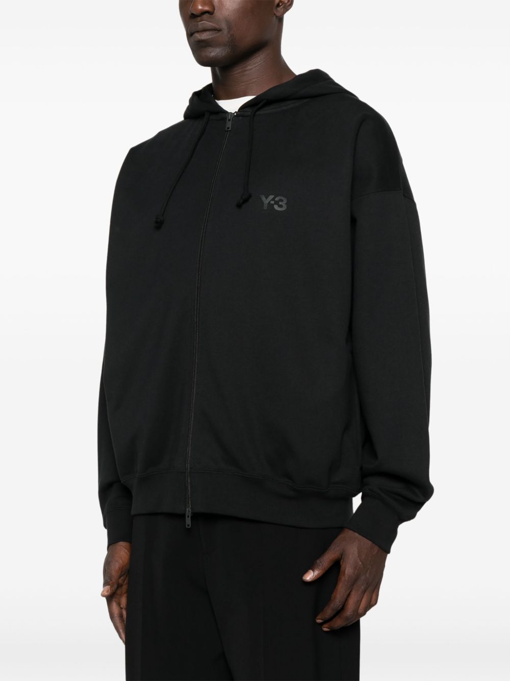 Y-3 Logo Cotton Blend Hoodie for Men - FW25 Collection
