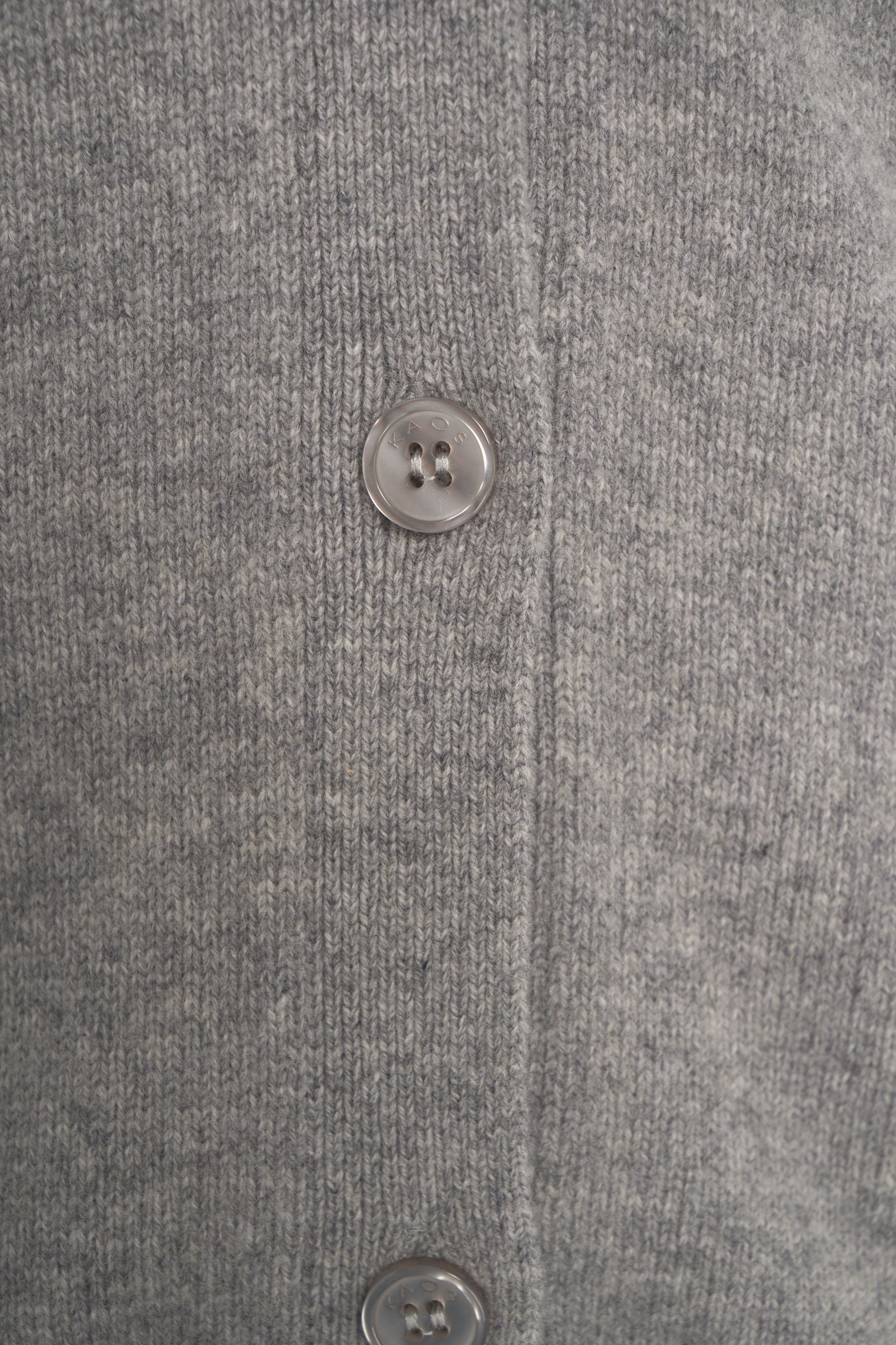 KAOS Elegant V-Neck Cardigan with Sparkling Details