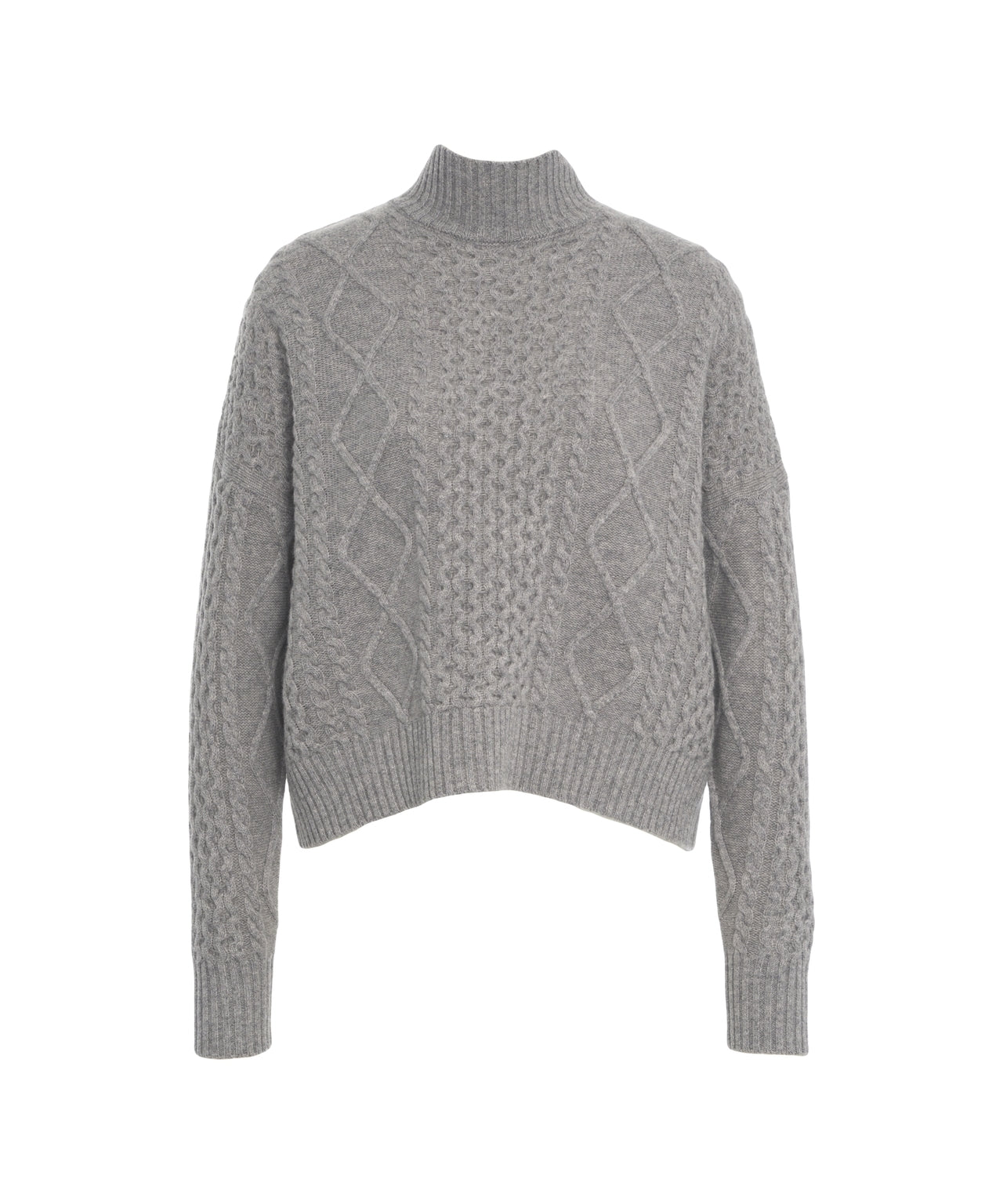 KAOS Luxurious Cable-Knit Turtleneck Sweater