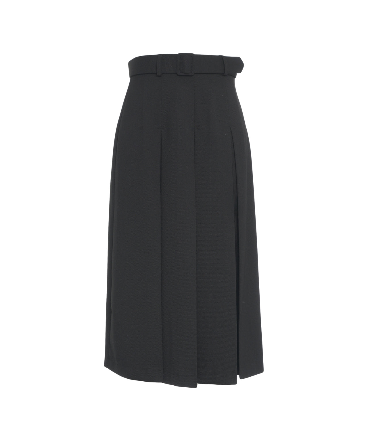 KAOS High Waist Midi Pleated Skirt with Belt