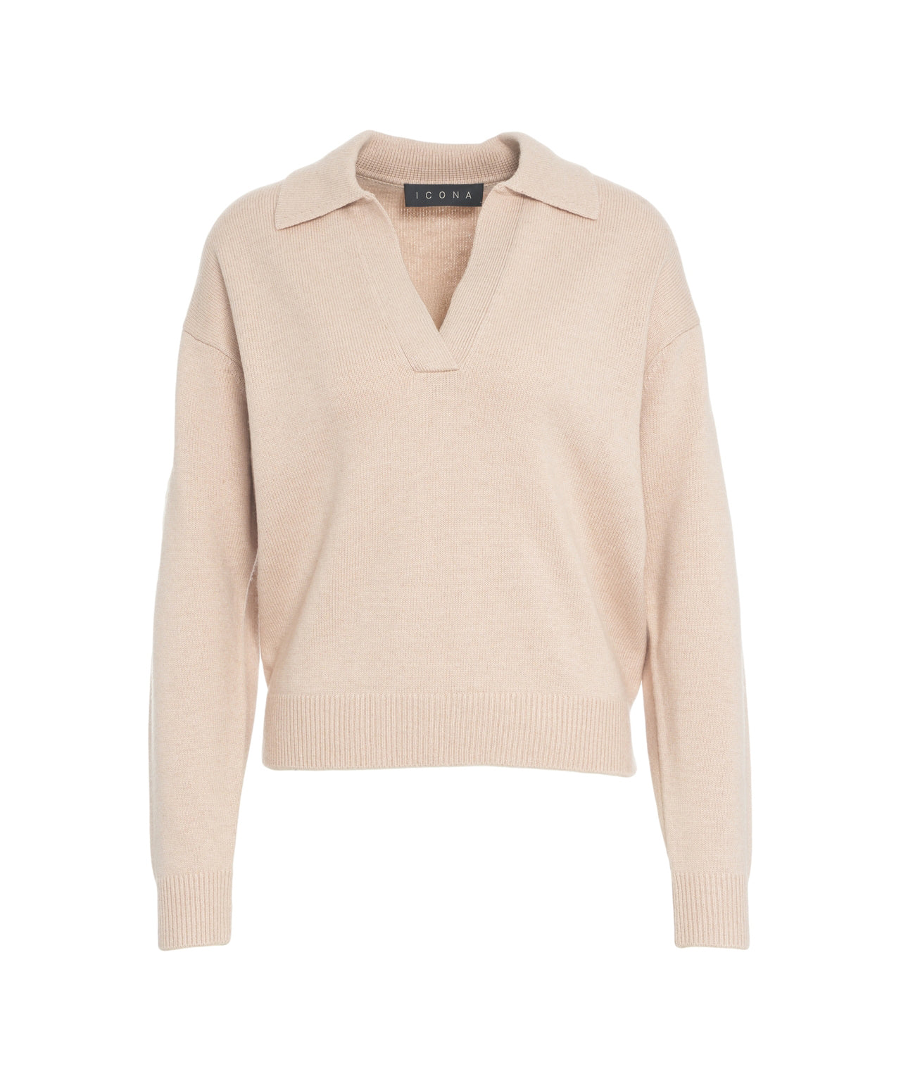 KAOS Classic Polo Collar Knit Sweater for Women