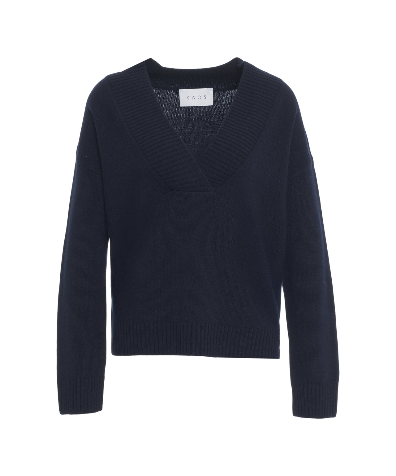 KAOS Oversized Wool V-Neck Pullover for Women