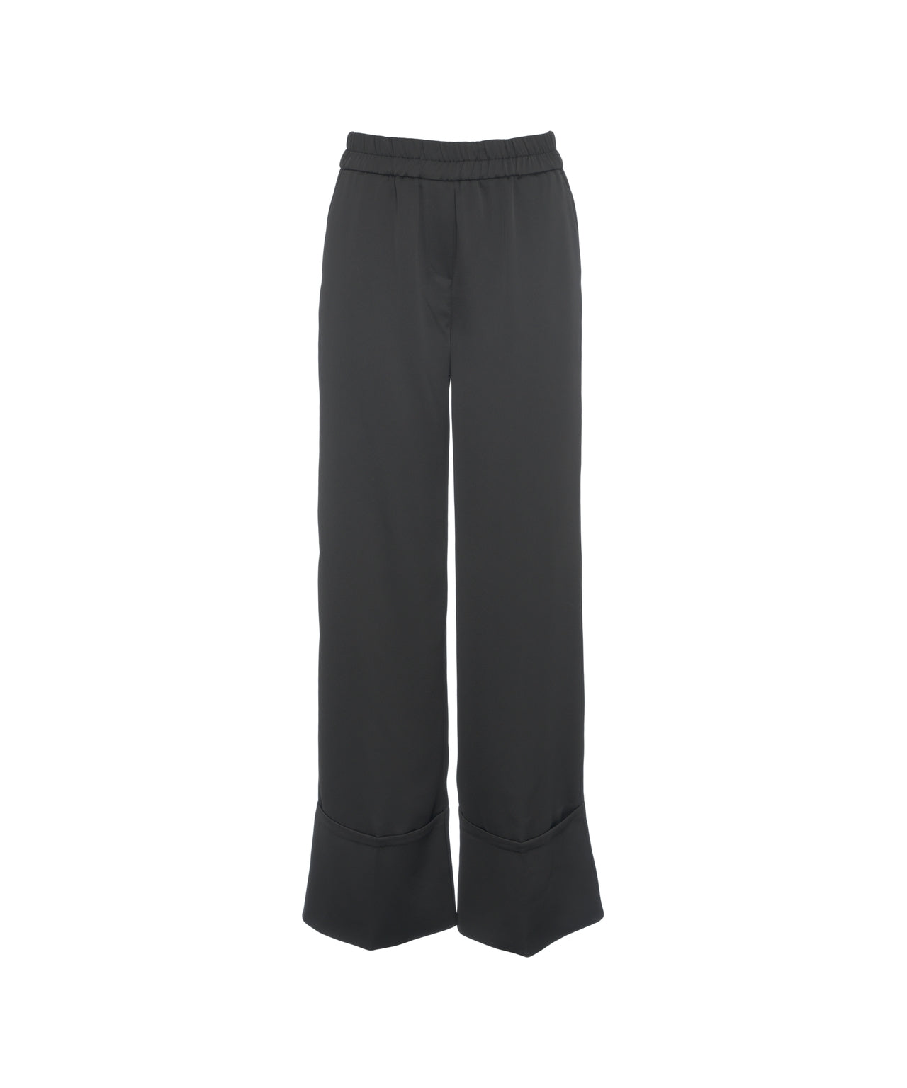 KAOS Wide-Leg Trousers with Cuffed Hem