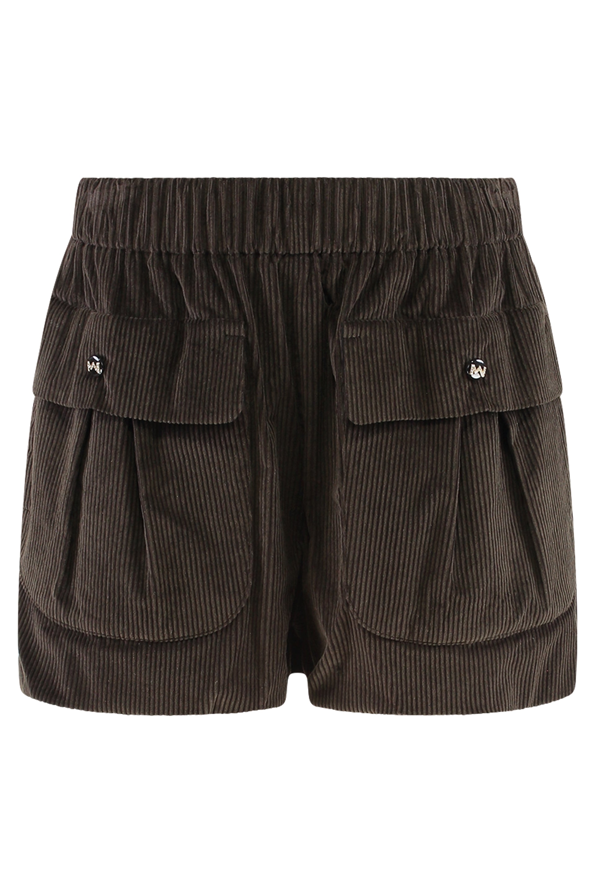THE MANNEI Cotton Shorts with Front Flap Pockets