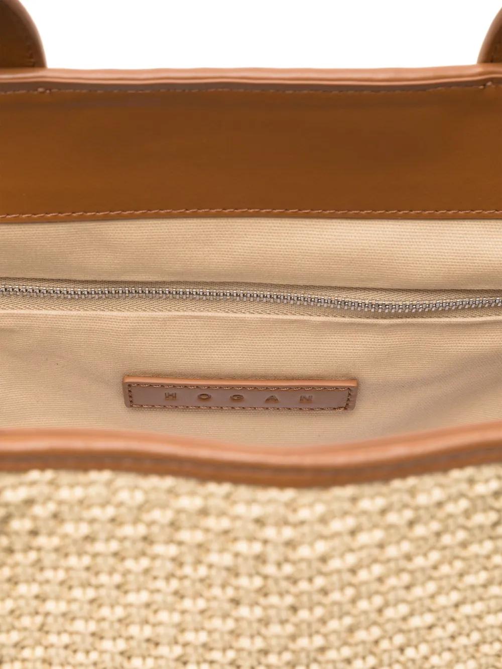 HOGAN Stylish Raffia Tote Bag