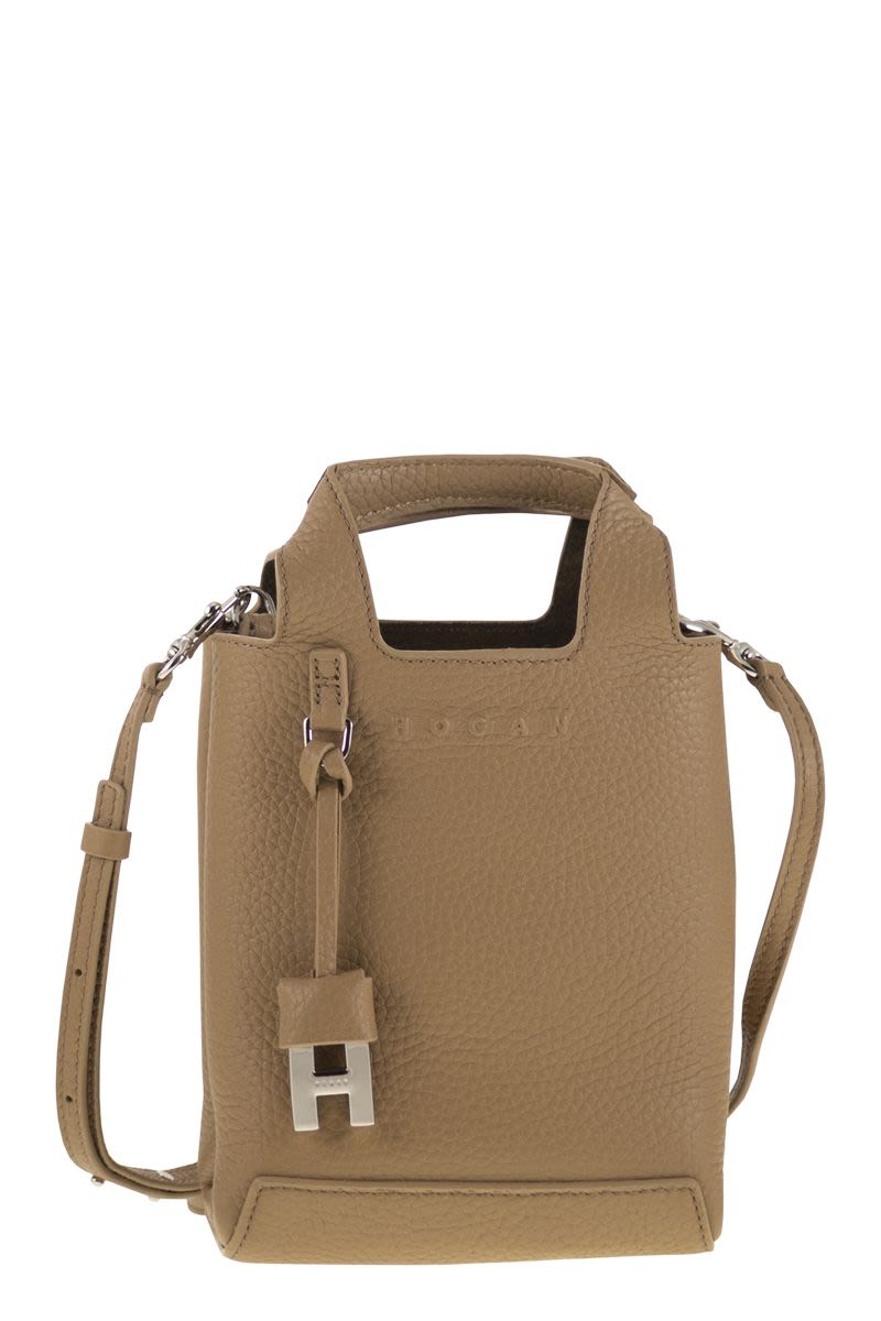 HOGAN Mini Handbag in Hammered Leather