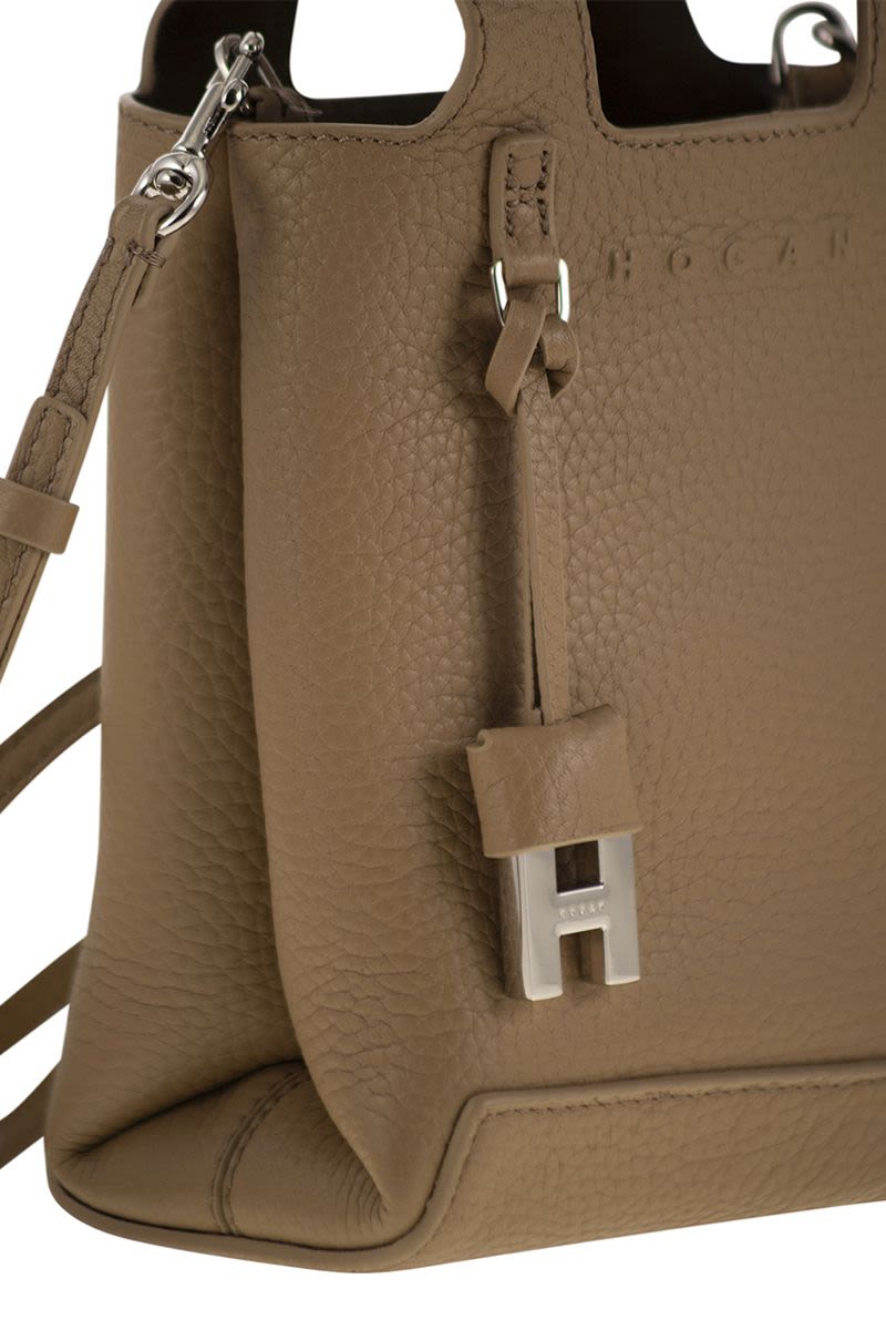 HOGAN Mini Handbag in Hammered Leather