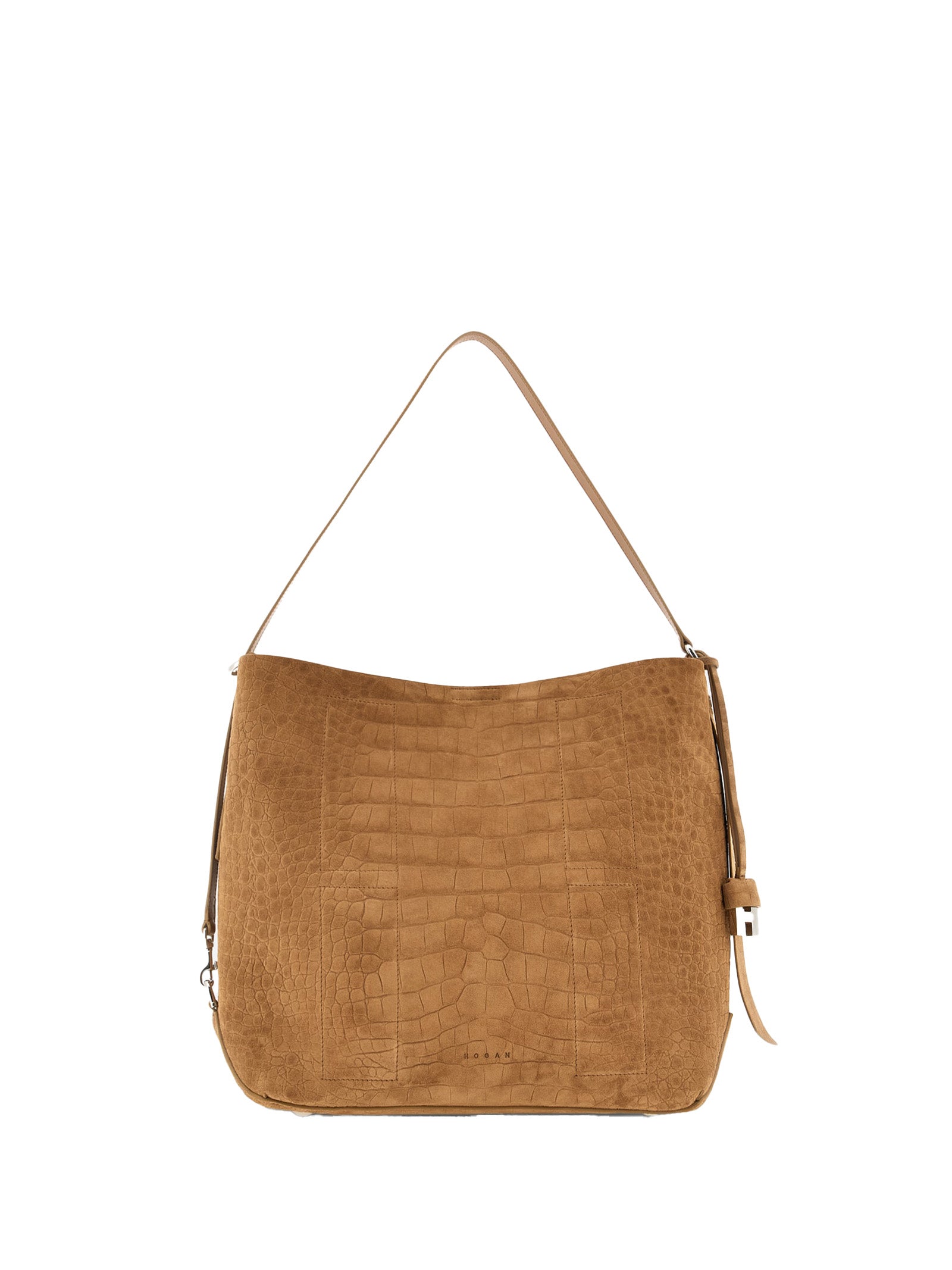 HOGAN Medium Hobo Handbag in Suede
