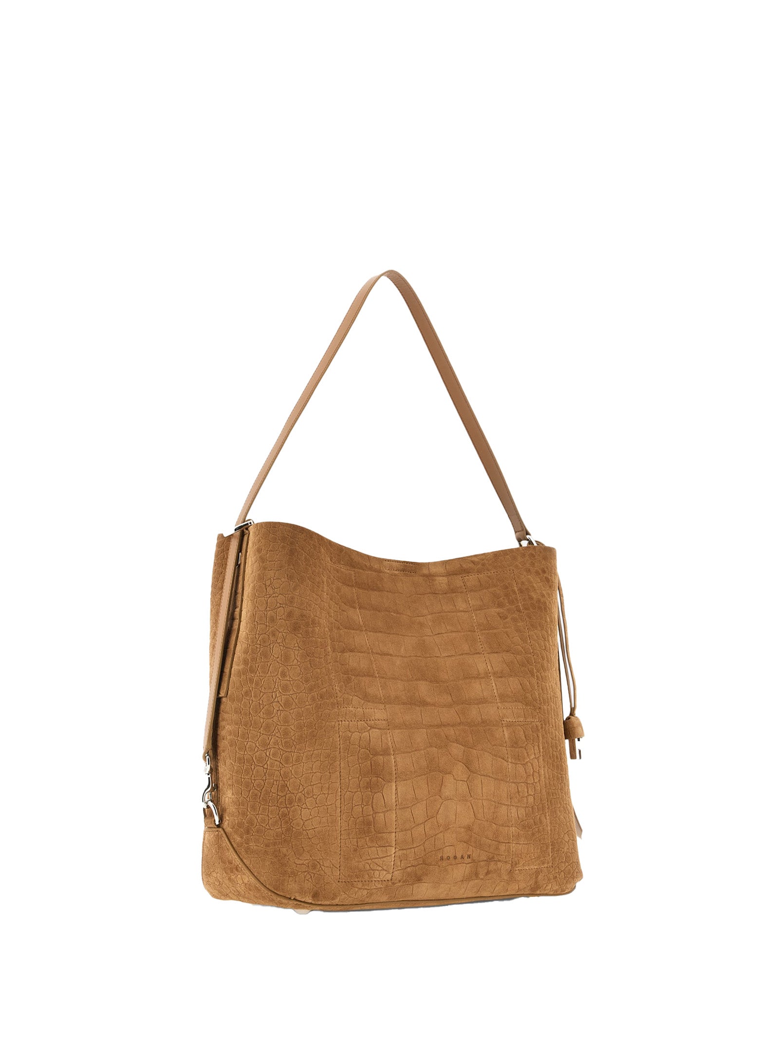 HOGAN Medium Hobo Handbag in Suede