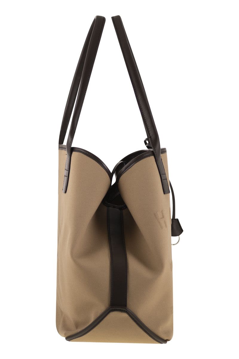 HOGAN Medium Canvas Shopping Handbag