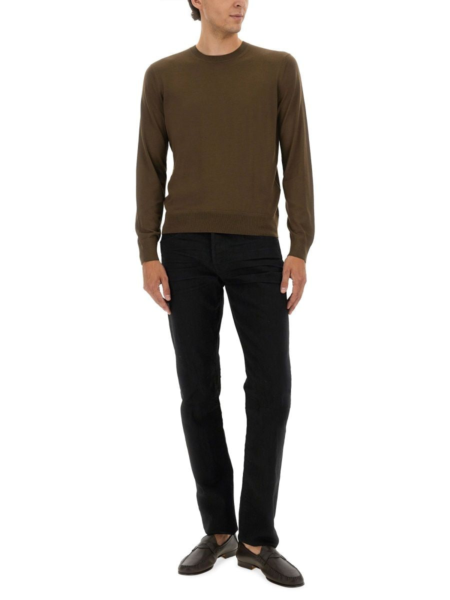 TOM FORD Wool T-Shirt for Men - Fall/Winter 2025
