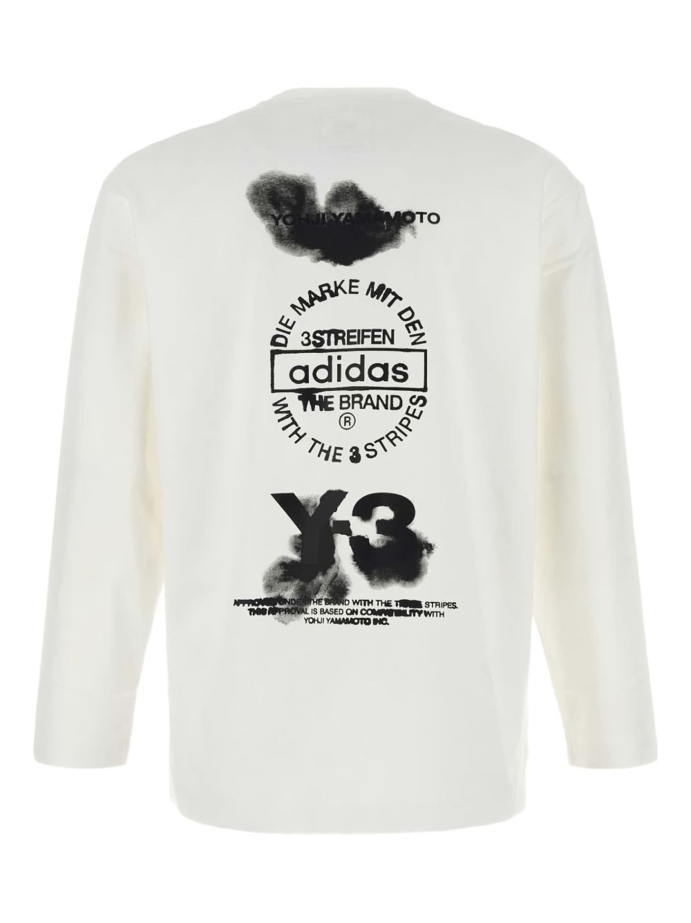 Y-3 Long Sleeve Graphic Cotton T-Shirt