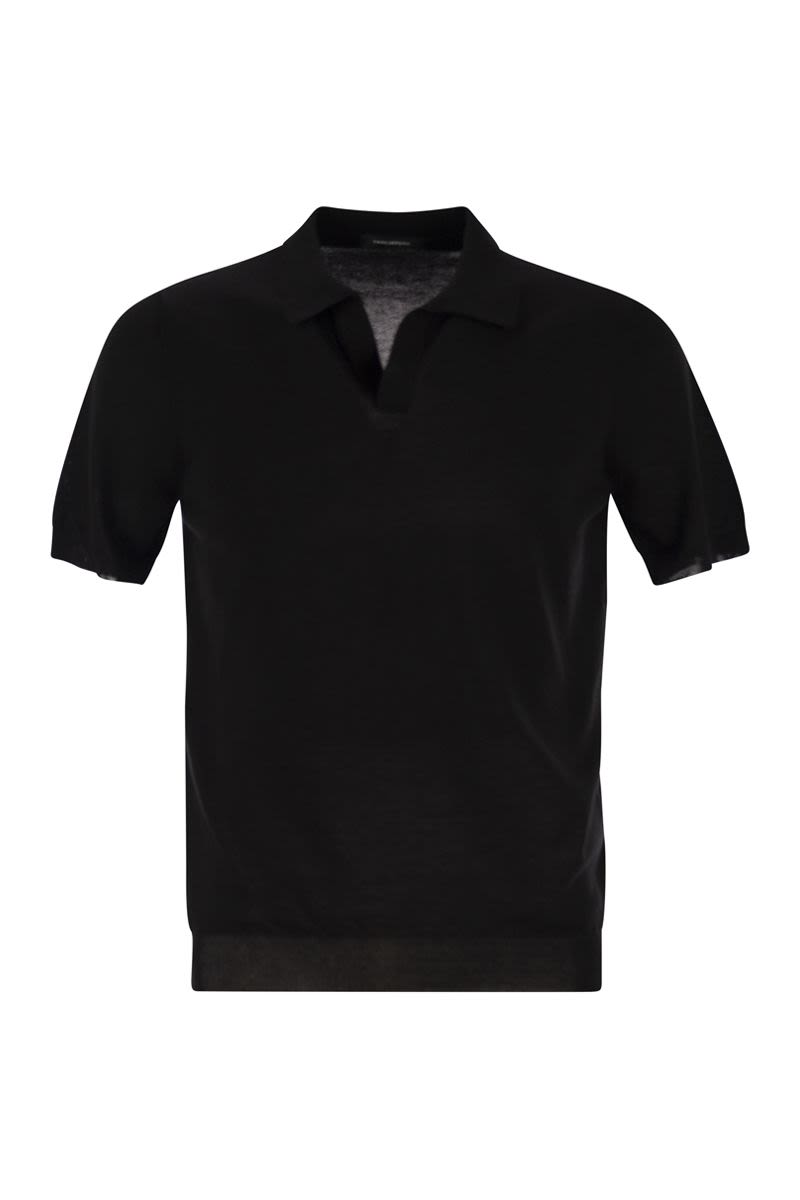 TAGLIATORE Basic Short-Sleeved Cotton Polo Shirt