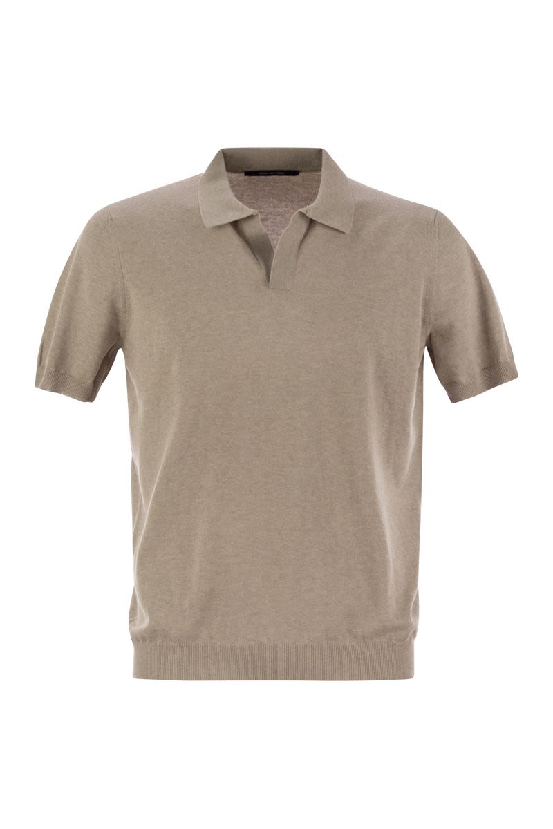 TAGLIATORE Basic Short-Sleeved Cotton Polo Shirt