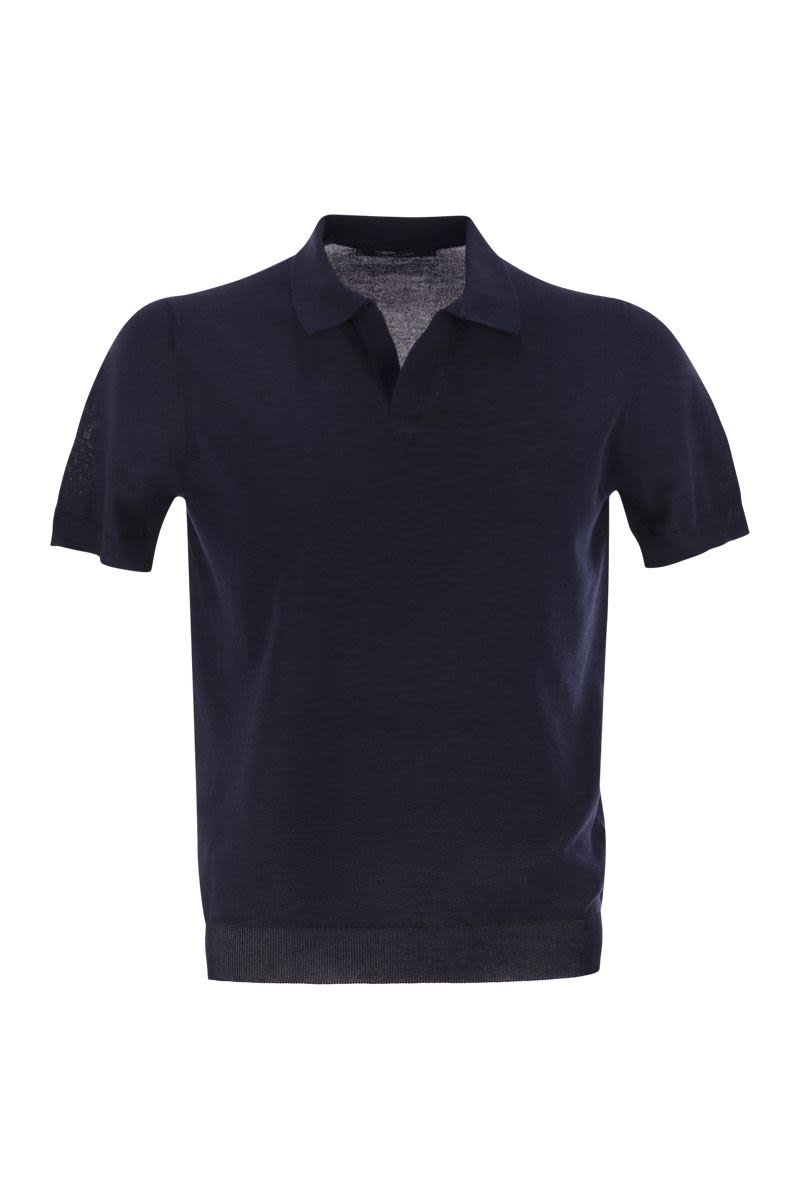 TAGLIATORE Basic Short-Sleeved Cotton Polo Shirt