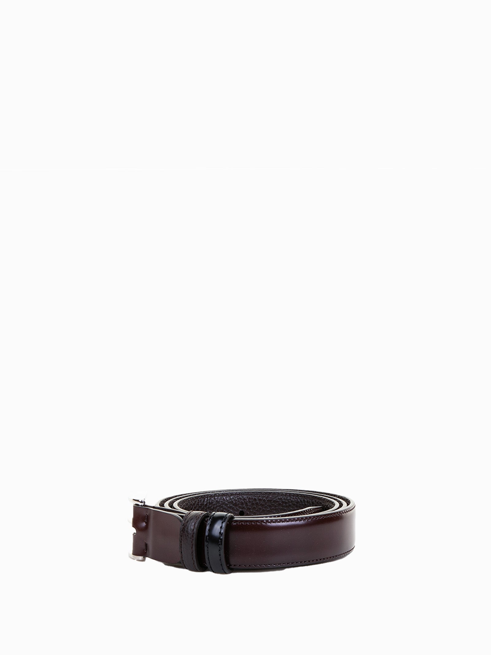 HOGAN Semi-Gloss Leather Belt for Men