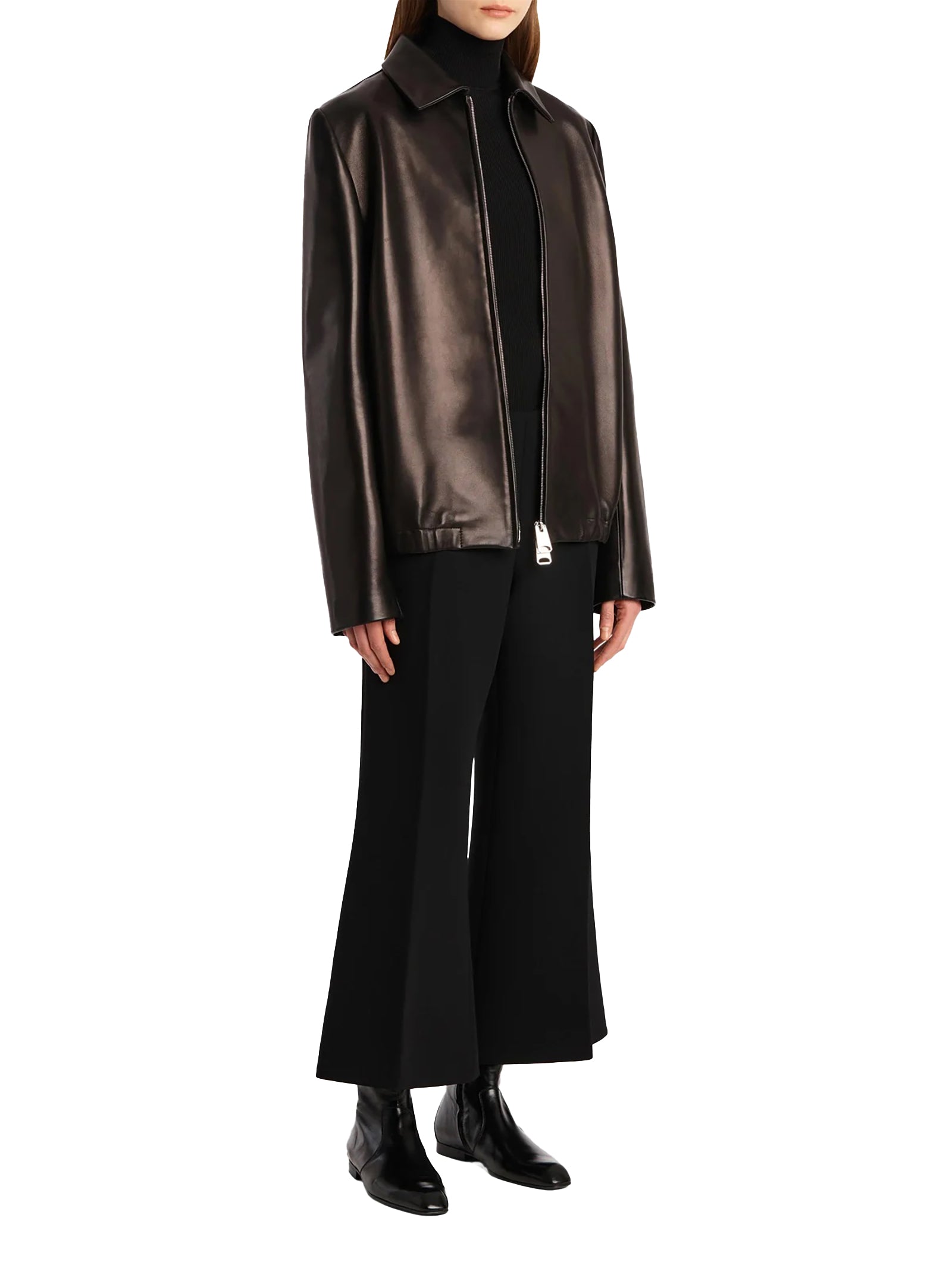 KHAITE NY Flared Leg Trousers with Central Pleat - Size 4