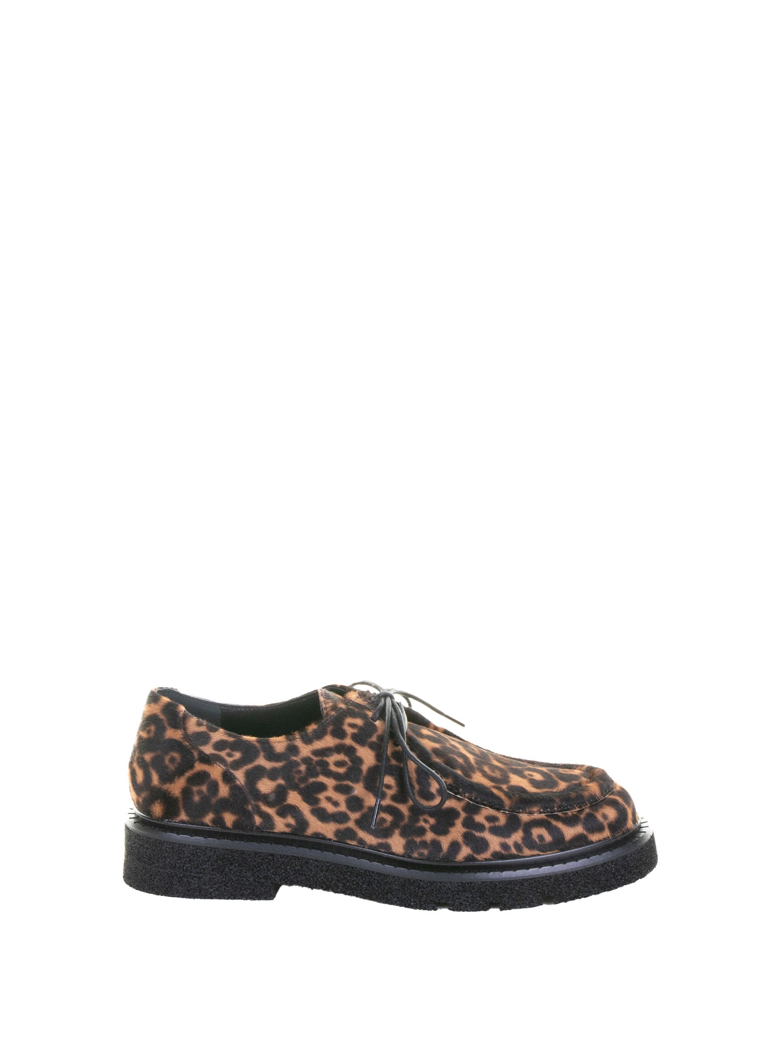 GUGLIELMO ROTTA Leopard Print Lace-Up Moccasins for Women