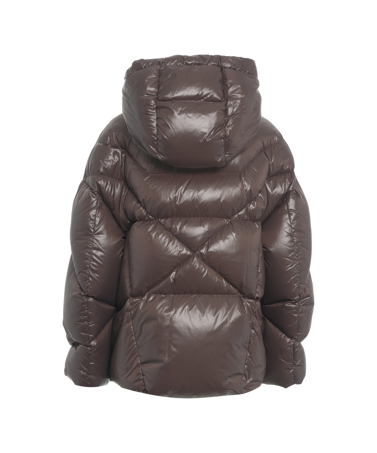 KHRISJOY Oversized Quilted Down Jacket with Hood