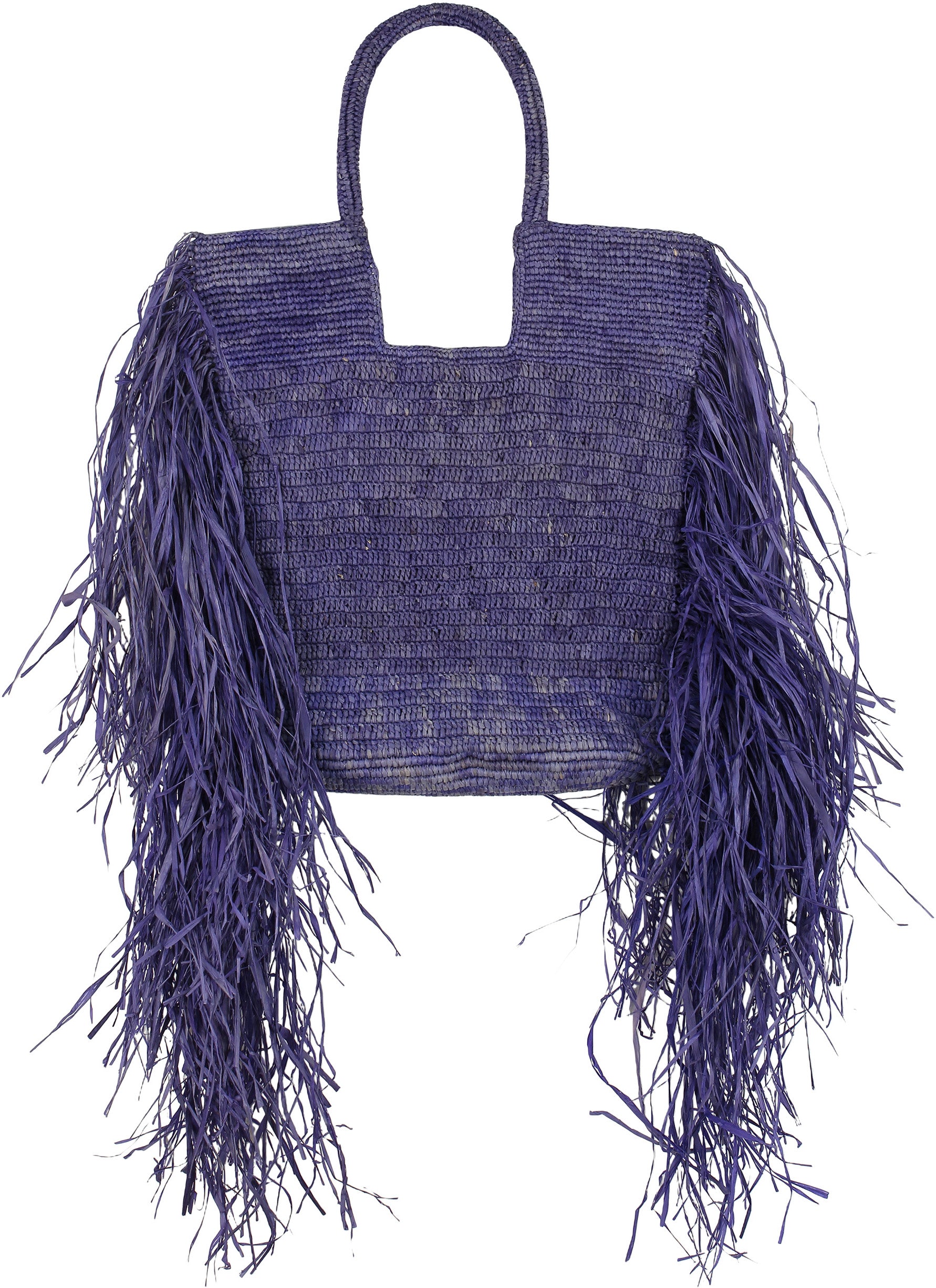 MADE FOR A WOMAN Woven Raffia Tote Handbag - 32cm x 37.5cm