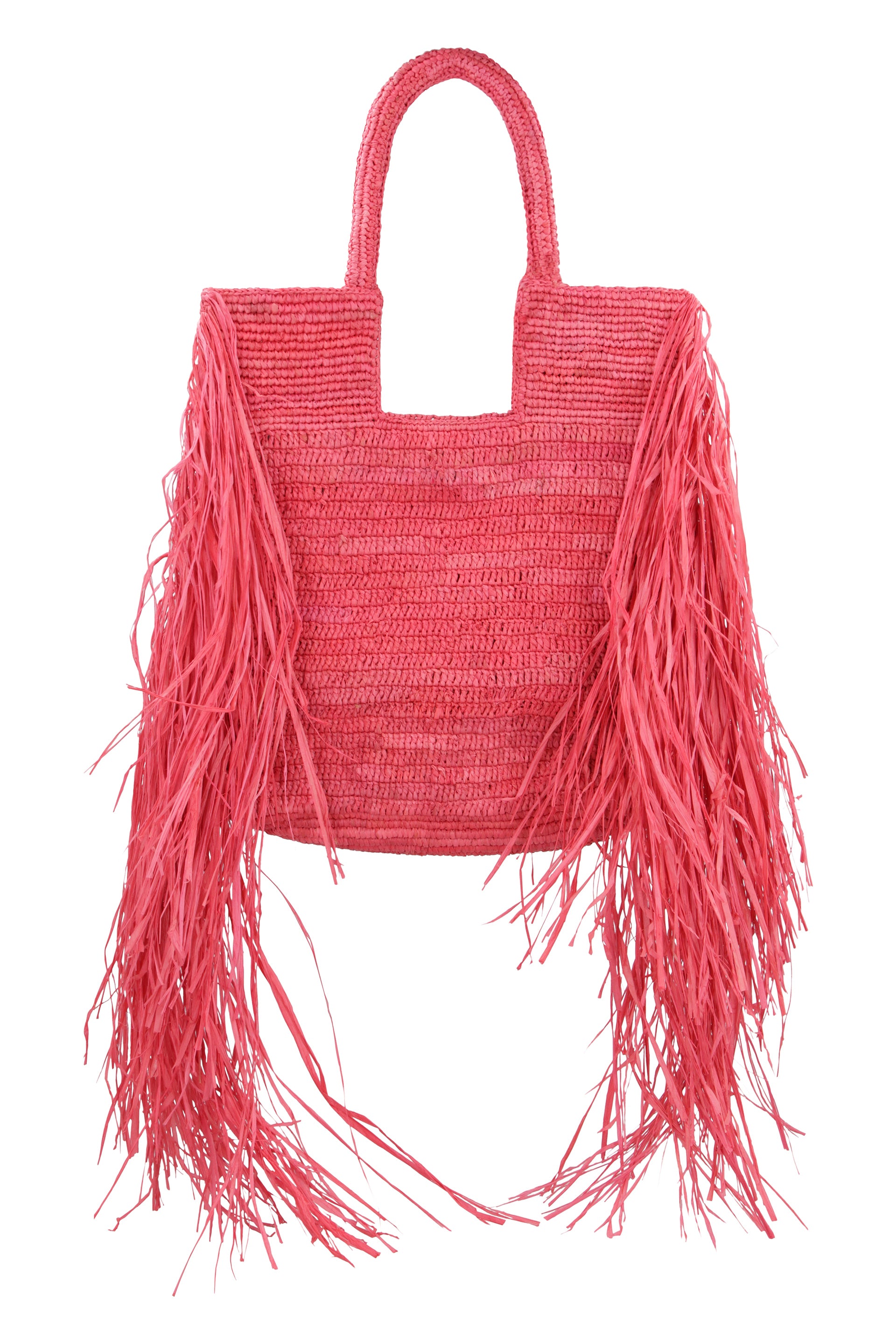 MADE FOR A WOMAN Fringe Tote Handbag with Snap Closure - 30 cm x 29 cm