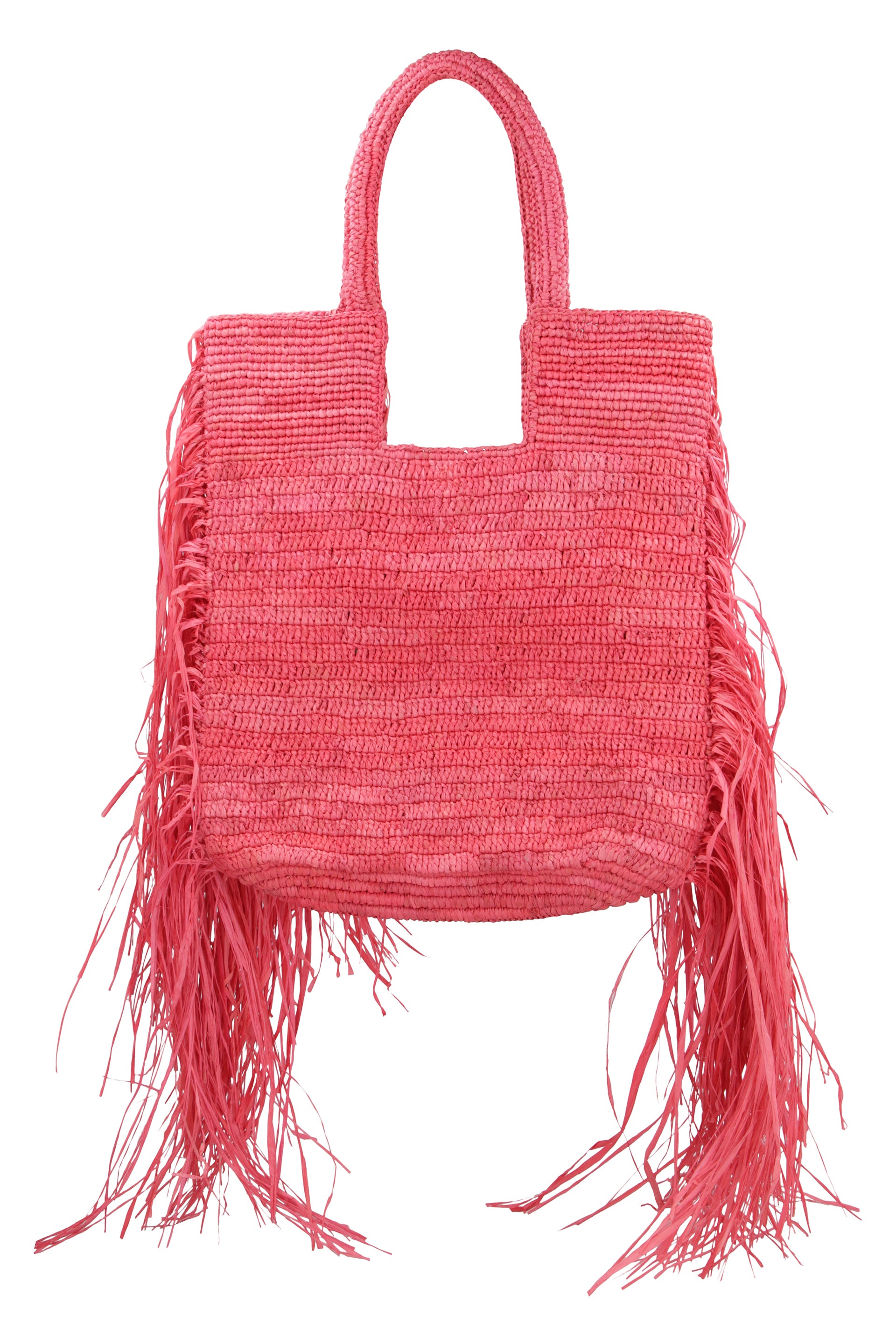 MADE FOR A WOMAN Fringe Tote Handbag with Snap Closure - 30 cm x 29 cm