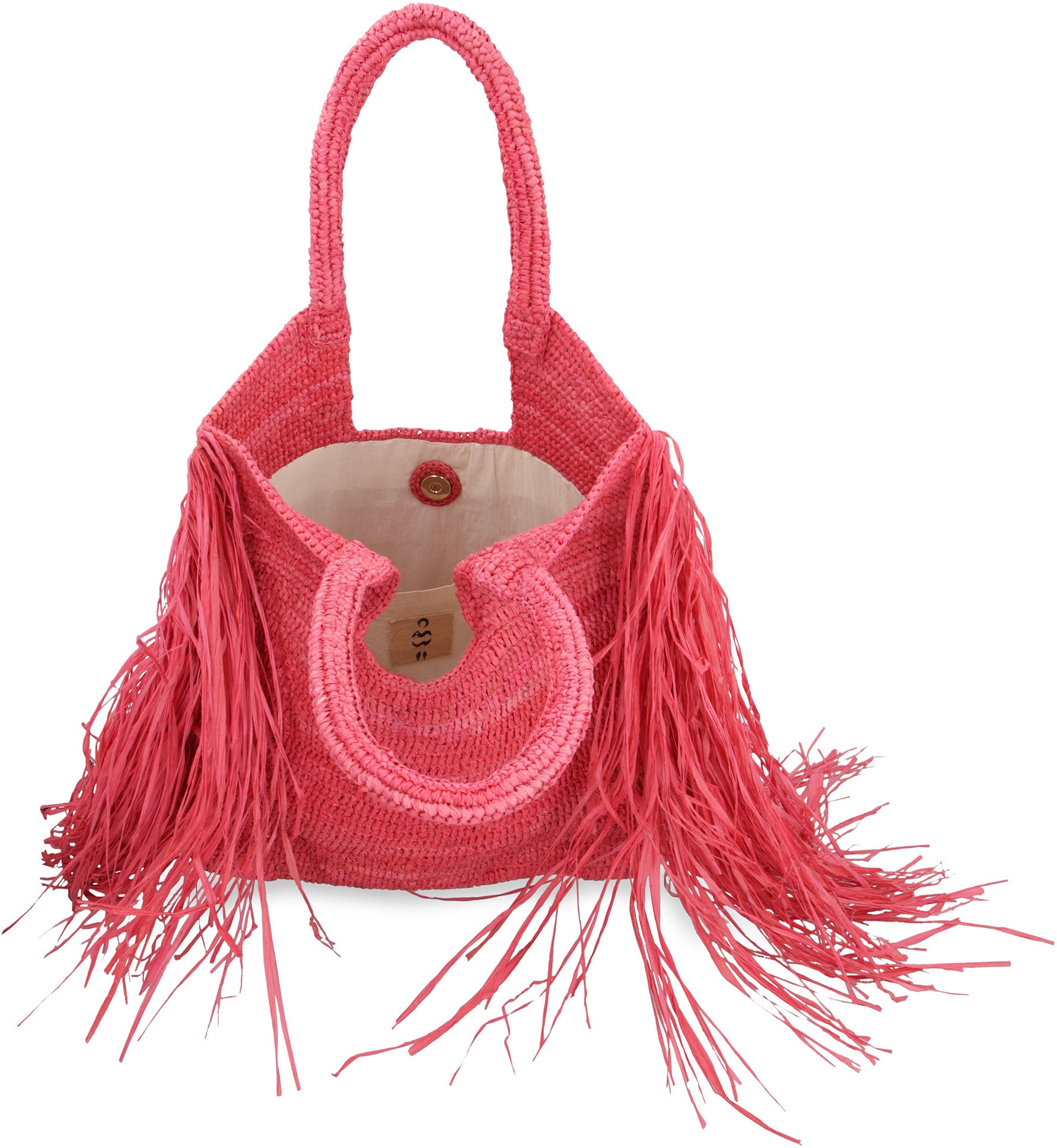 MADE FOR A WOMAN Fringe Tote Handbag with Snap Closure - 30 cm x 29 cm