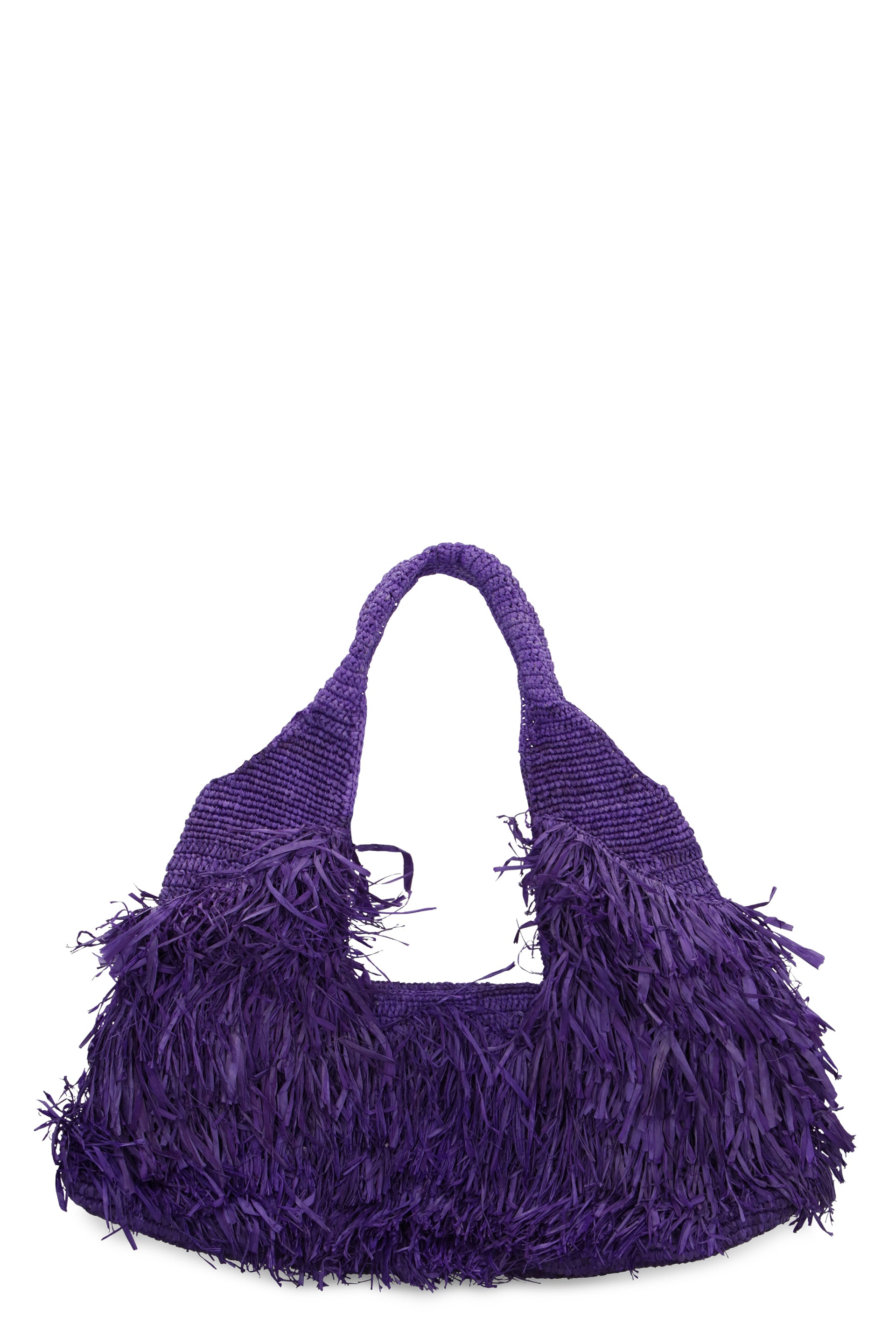 MADE FOR A WOMAN Elegant Fringed Tote Handbag with Snap Closure - 60 cm
