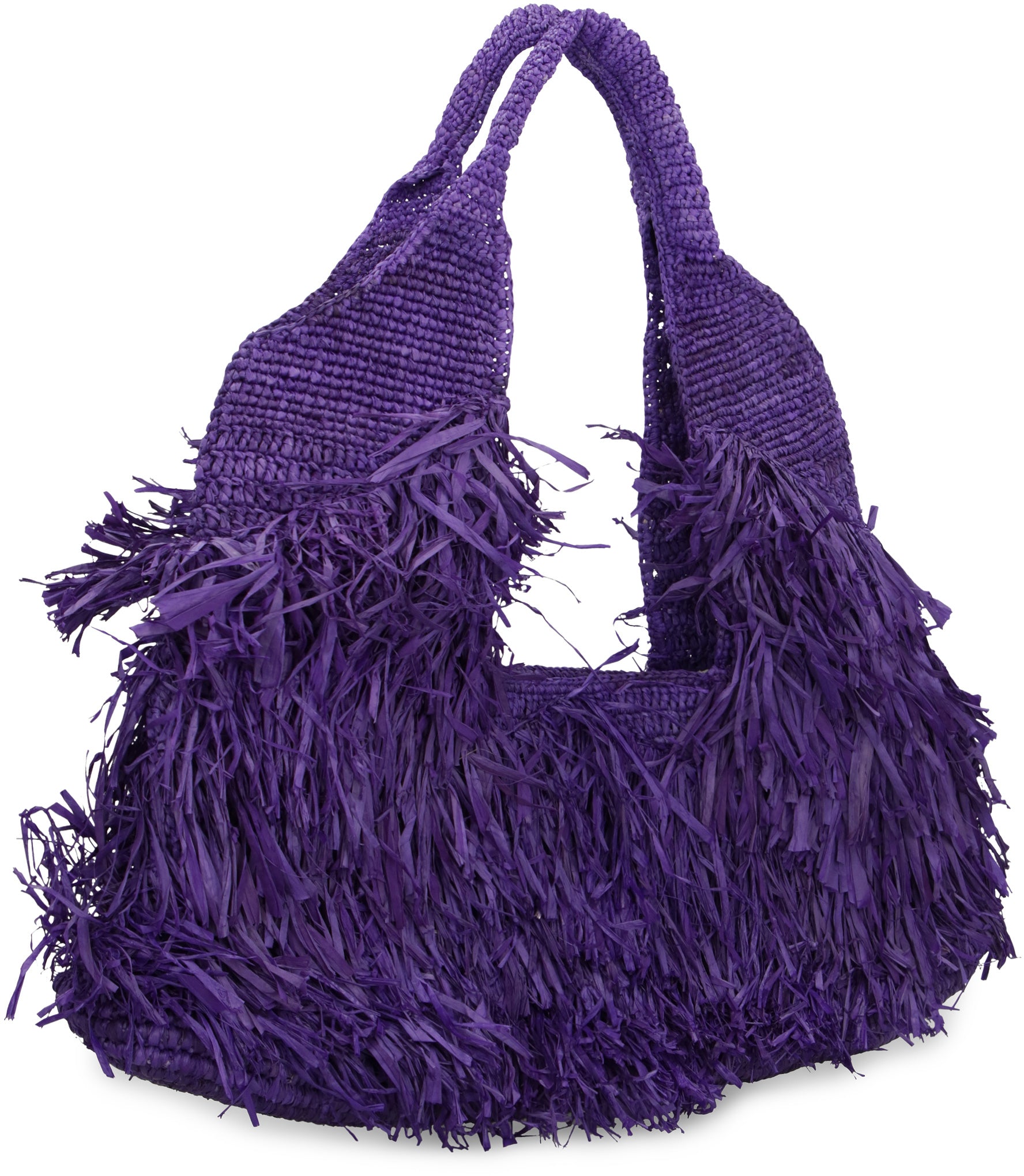 MADE FOR A WOMAN Elegant Fringed Tote Handbag with Snap Closure - 60 cm