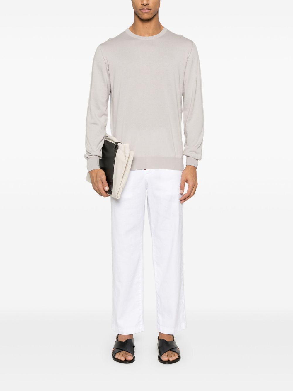 KITON Straight Fit Trousers Size 48 IT for Men