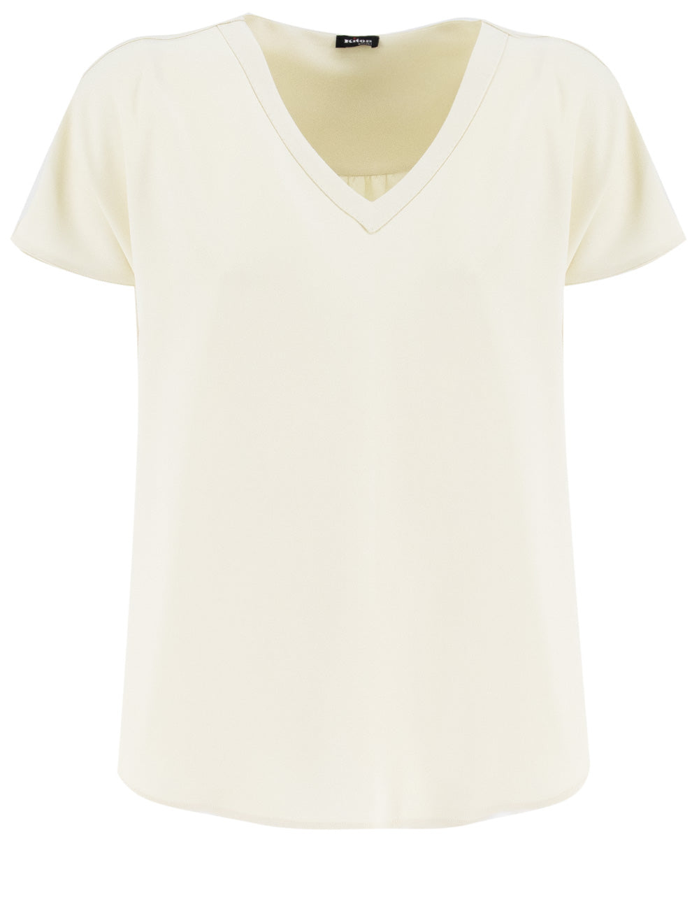 KITON Silk V-Neck T-Shirt for Women