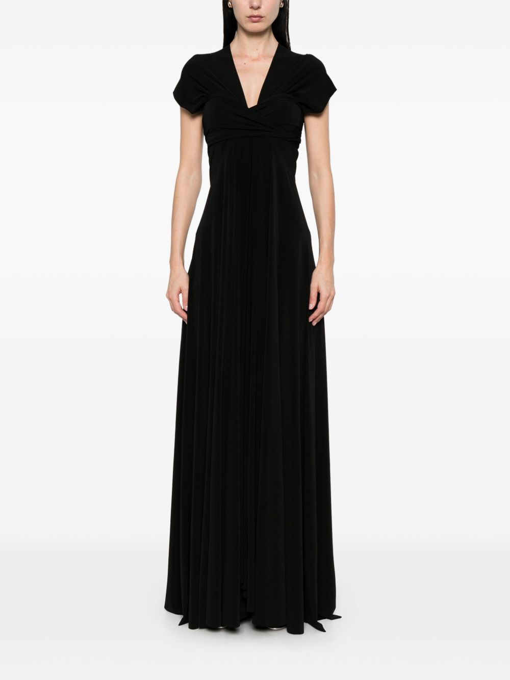 NORMA KAMALI Convertible Long Dress with Asymmetric Hem