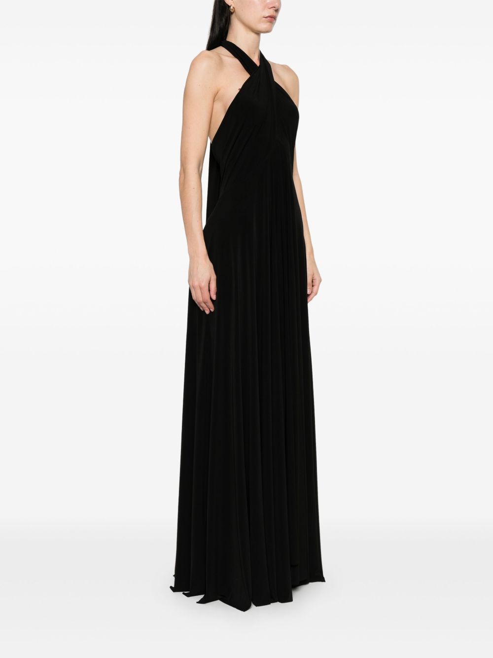 NORMA KAMALI Convertible Long Dress with Asymmetric Hem