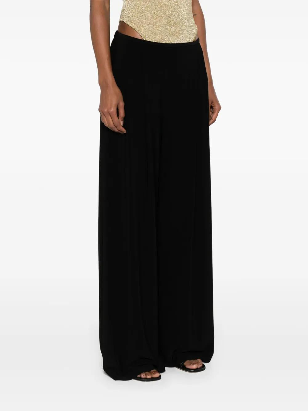 NORMA KAMALI High-Waisted Wide Leg Trousers for Women
