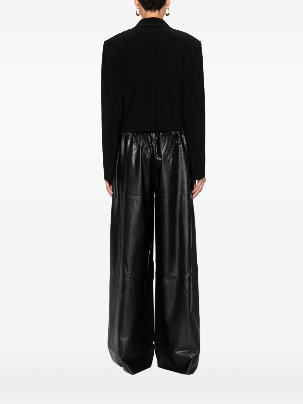 NORMA KAMALI Mini Single-Breasted Cropped Jacket