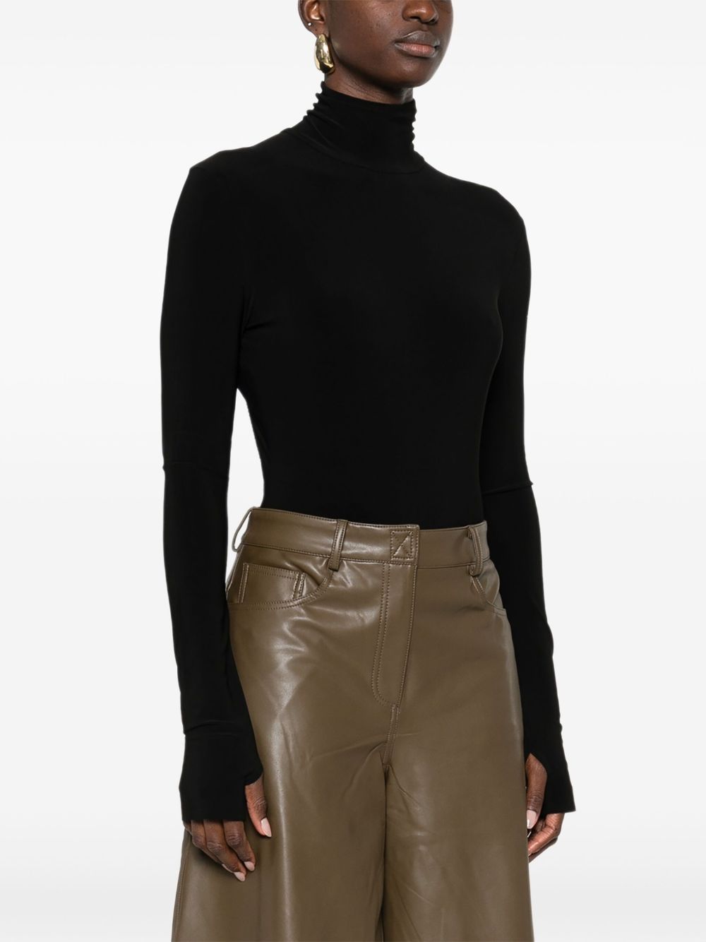 NORMA KAMALI Turtleneck Long Sleeve Bodysuit