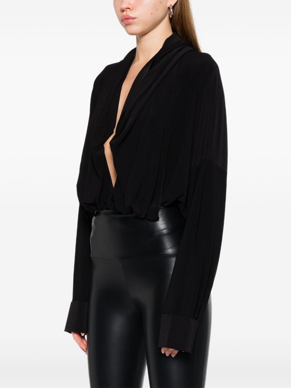 NORMA KAMALI Oversized Hooded Bodysuit