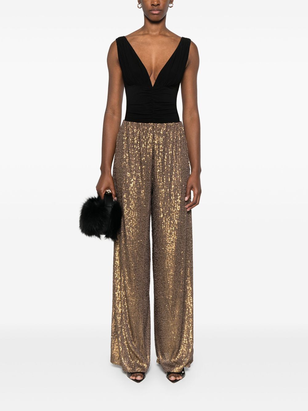 NORMA KAMALI V-Necked Mini Bodysuit