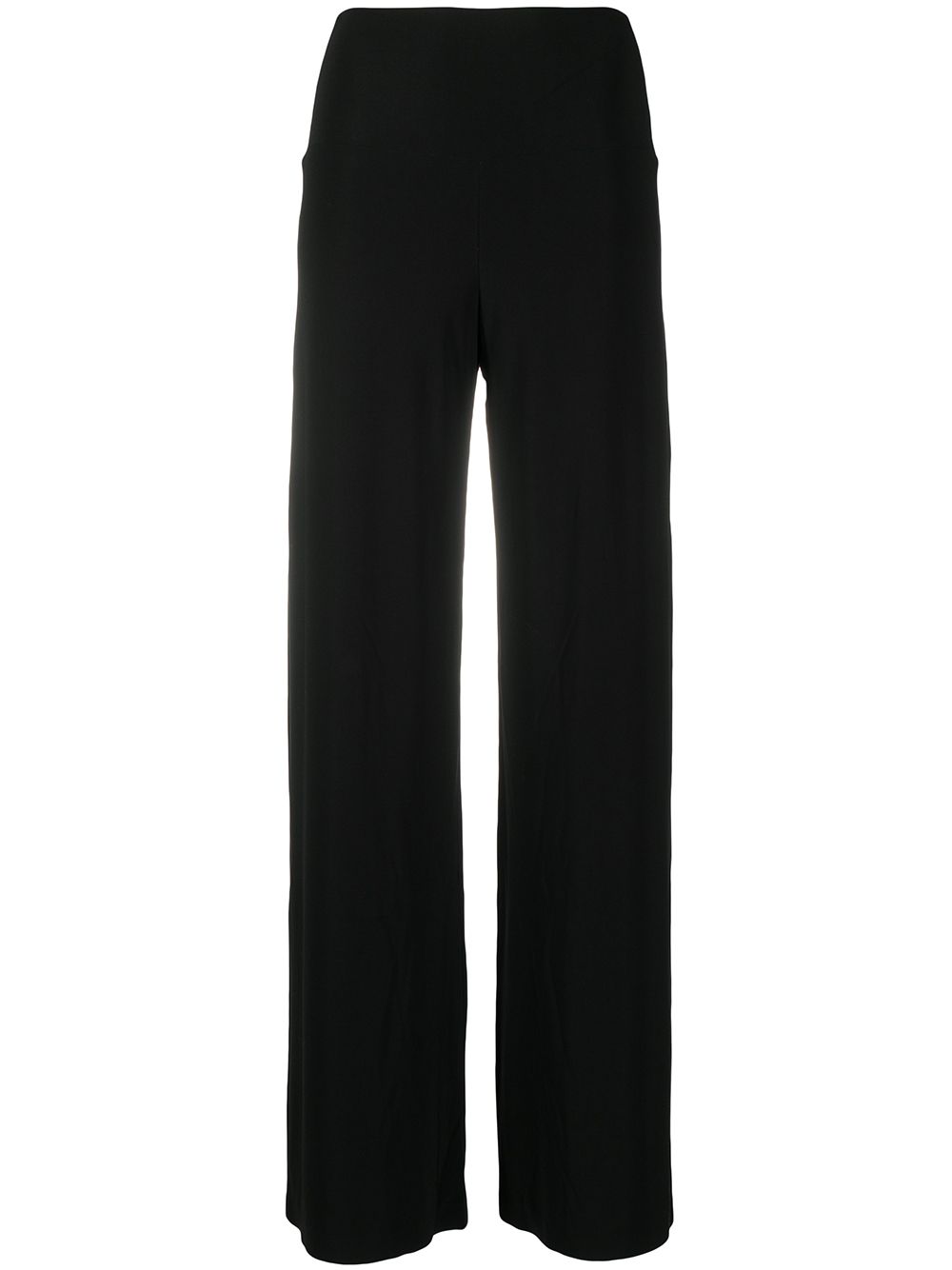 NORMA KAMALI Mid-Rise Wide Leg Ankle-Length Trousers