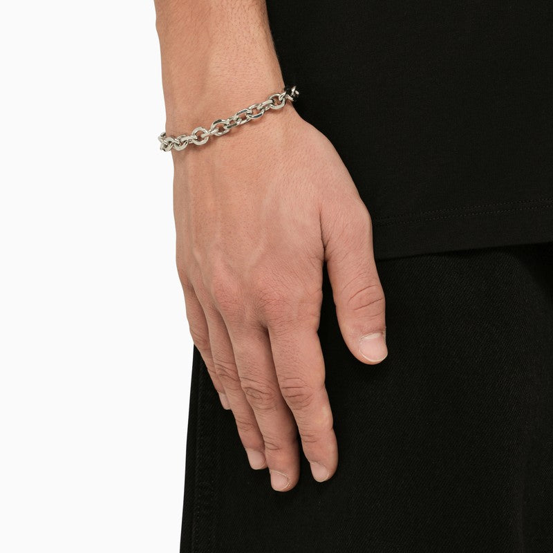 EMANUELE BICOCCHI 925 Silver Skull Chain Bracelet