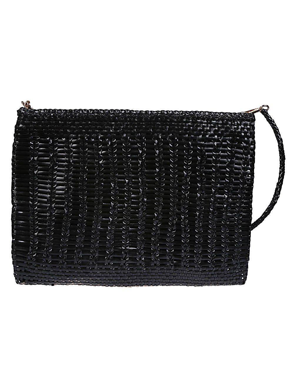VIPERA Handcrafted Leather Woven Pattern Handbag with Removable Strap