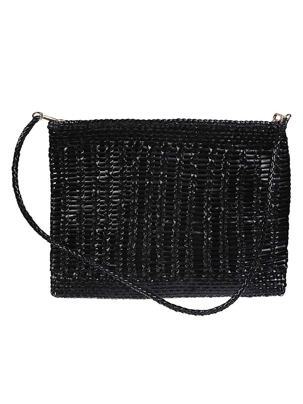 VIPERA Handcrafted Leather Woven Pattern Handbag with Removable Strap