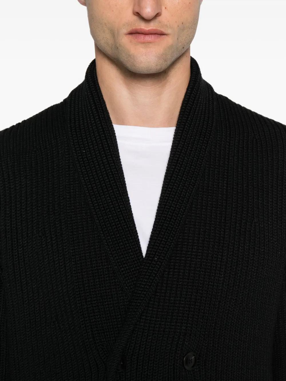 TOM FORD Double-Breasted Ribbed Knit Cardigan